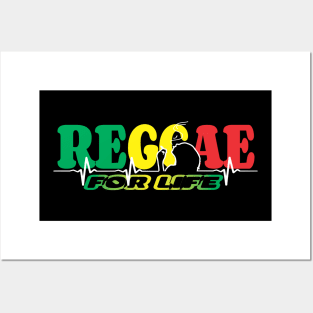 Reggae Lover Heartbeat T-shirt Posters and Art